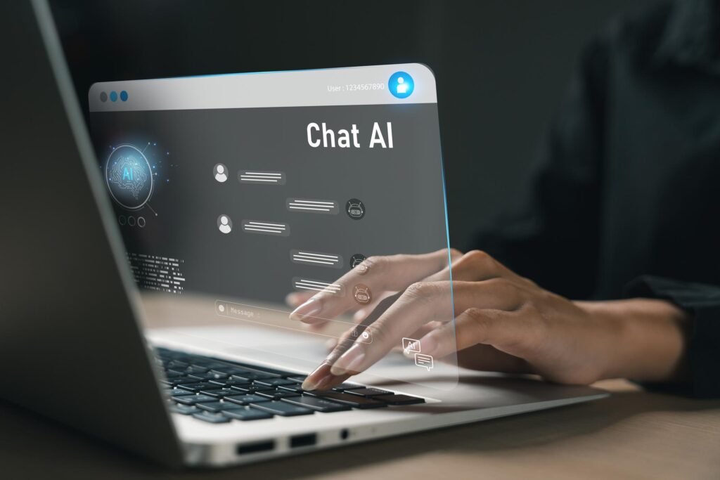 AI prompt sensitivity showing different chatbot answers to slightly different questions on a laptop screen